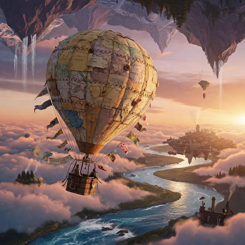 AI generated image: hot air balloon